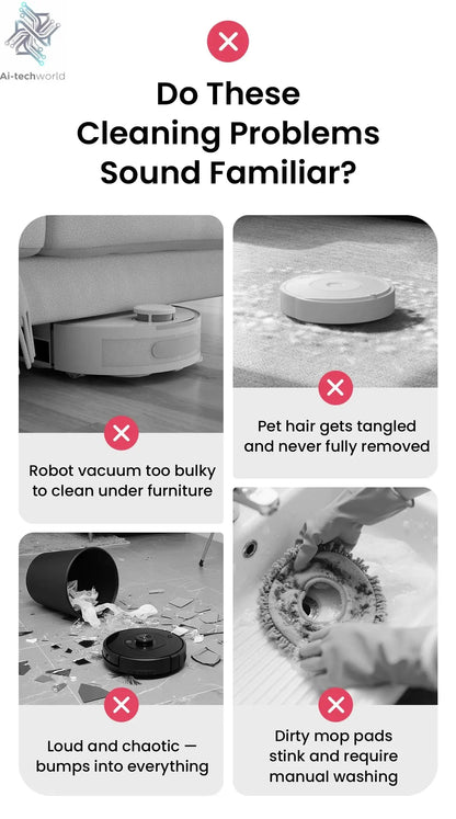 LEFANT M3 M3L Robot Vacuum Cleaner with Mapping, 12000Pa Suction Ai-TechWorld 