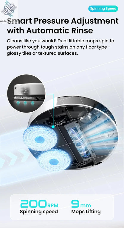 LEFANT M3 M3L Robot Vacuum Cleaner with Mapping, 12000Pa Suction Ai-TechWorld 