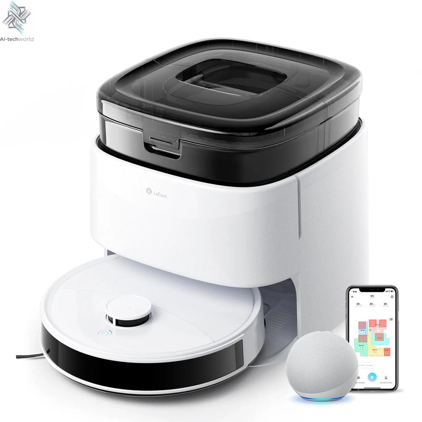 LEFANT M3 M3L Robot Vacuum Cleaner with Mapping, 12000Pa Suction Ai-TechWorld 