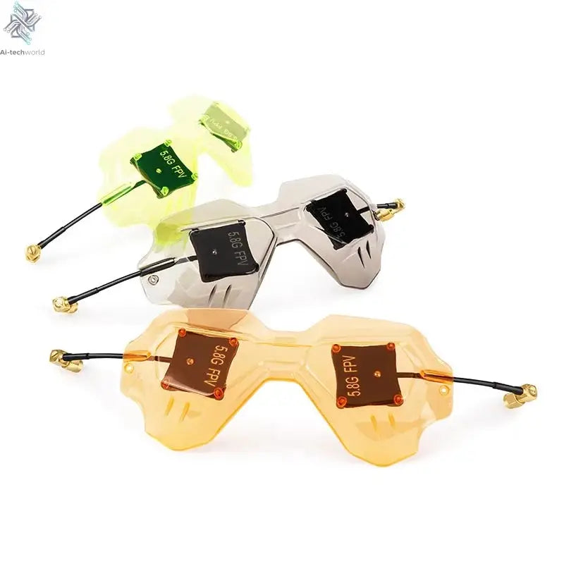 LHCXRC HD-02 FPV Antenna 5.8GHz 8.4dBi Directional Patch Visor Antenna 2PCS Stubby LHCP Combo Set For DJI HD 2 FPV Goggles - Ai-TechWorld
