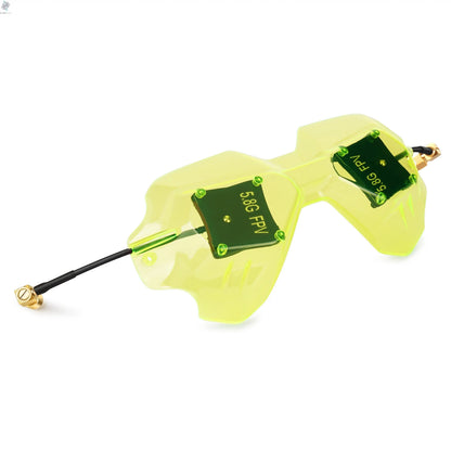 LHCXRC HD-02 FPV Antenna 5.8GHz 8.4dBi Directional Patch Visor Antenna 2PCS Stubby LHCP Combo Set For DJI HD 2 FPV Goggles - Ai-TechWorld