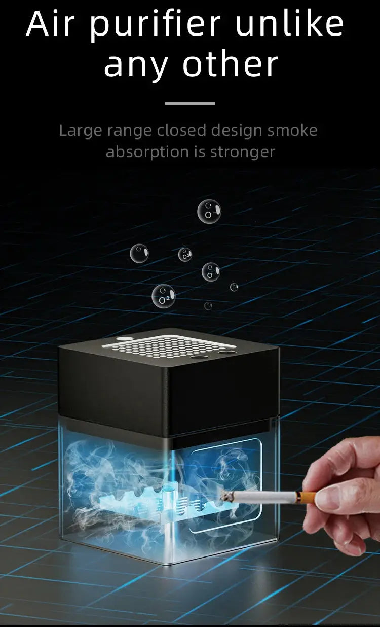 LONHOMON AP078 Ashtray Air Purifier USB Charging Anti Second-hand Smoke Desktop Ashtray Remove Odor Home Air Purifiers - Ai-TechWorld