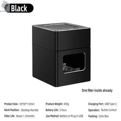 LONHOMON AP078 Ashtray Air Purifier USB Charging Anti Second-hand Smoke Desktop Ashtray Remove Odor Home Air Purifiers - Ai-TechWorld