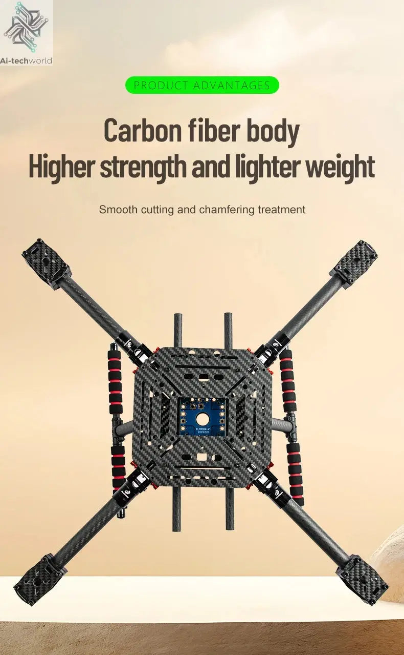 LX450 450mm full Carbon fiber Quadcopter Frame Umbrella shaped folding FPV Quad with Carbon Fiber Landing Skid F450 drone frame Ai-TechWorld 