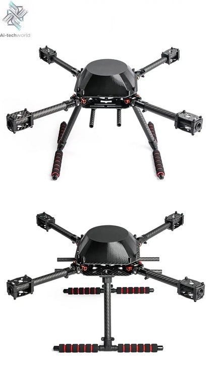 LX450 450mm full Carbon fiber Quadcopter Frame Umbrella shaped folding FPV Quad with Carbon Fiber Landing Skid F450 drone frame Ai-TechWorld 