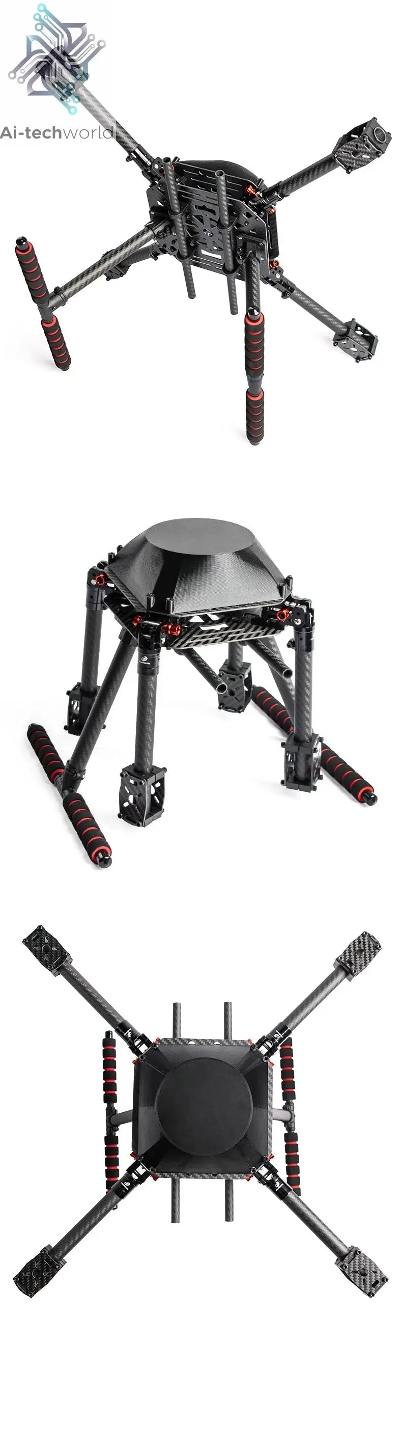 LX450 450mm full Carbon fiber Quadcopter Frame Umbrella shaped folding FPV Quad with Carbon Fiber Landing Skid F450 drone frame Ai-TechWorld 