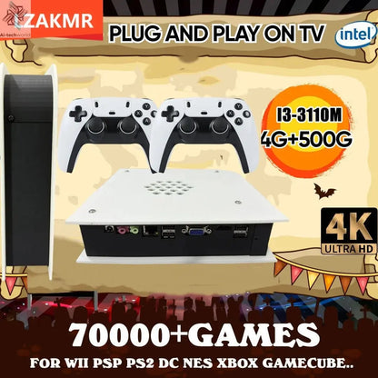 LZAKMR 60+Emulators 500GB Retro Game Console M15 Batocera 1037U 70000+Games For Wii PS2 PSP GameCube N64 Wireless handle - Ai - TechWorld