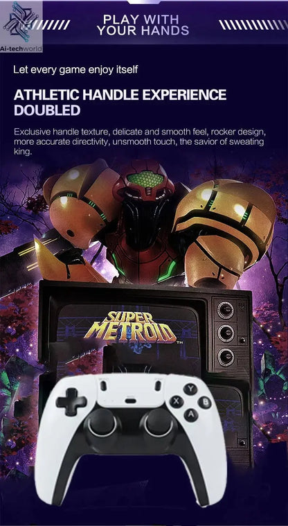 LZAKMR 60+Emulators 500GB Retro Game Console M15 Batocera 1037U 70000+Games For Wii PS2 PSP GameCube N64 Wireless handle - Ai - TechWorld