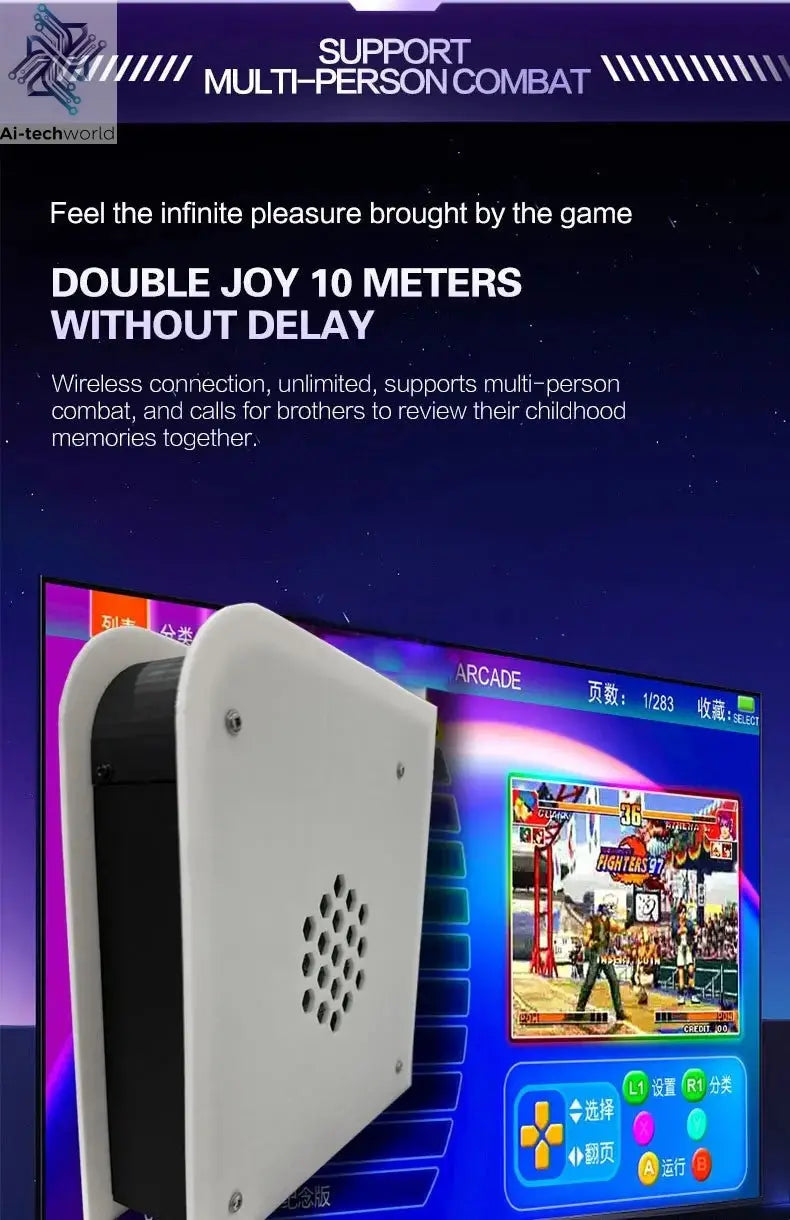 LZAKMR 60+Emulators 500GB Retro Game Console M15 Batocera 1037U 70000+Games For Wii PS2 PSP GameCube N64 Wireless handle - Ai - TechWorld