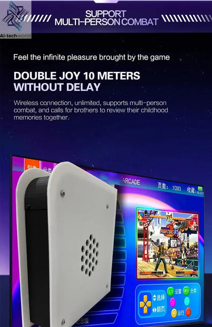 LZAKMR 60+Emulators 500GB Retro Game Console M15 Batocera 1037U 70000+Games For Wii PS2 PSP GameCube N64 Wireless handle - Ai - TechWorld