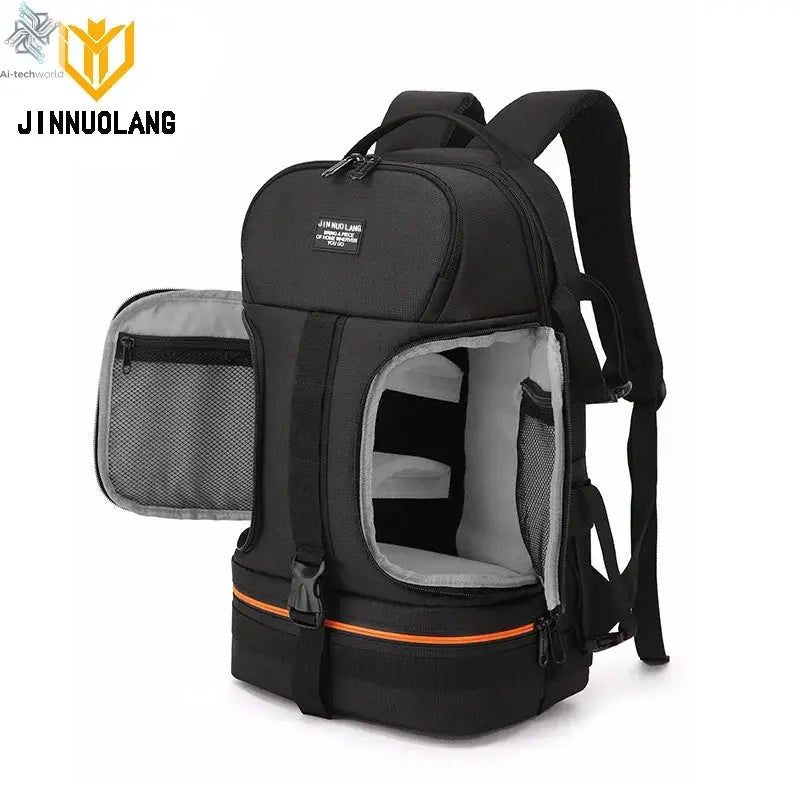Large Capacity Outdoor DSLR Camera Backpack Waterproof Oxford Cloth 15.6 Inch Laptop Compatible with Canon Nikon Ai-TechWorld 