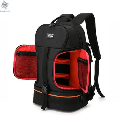Large Capacity Outdoor DSLR Camera Backpack Waterproof Oxford Cloth 15.6 Inch Laptop Compatible with Canon Nikon Ai-TechWorld 