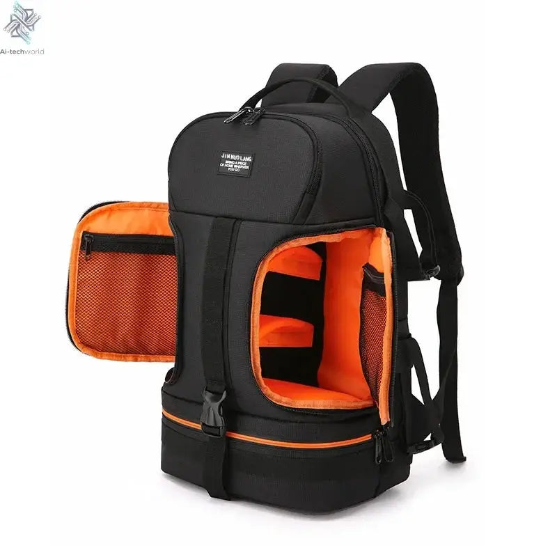 Large Capacity Outdoor DSLR Camera Backpack Waterproof Oxford Cloth 15.6 Inch Laptop Compatible with Canon Nikon Ai-TechWorld 