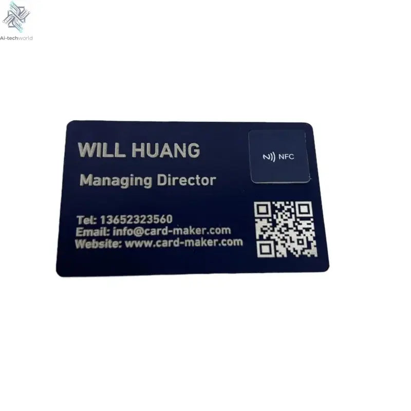 Laser Engraving Tap to Go Metal Card Custom Metal NFC Business Card With Any Color / Size / Logo Ai-TechWorld 