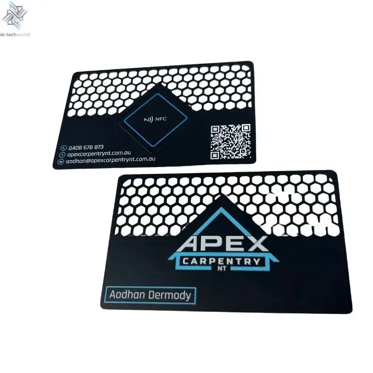 Laser Engraving Tap to Go Metal Card Custom Metal NFC Business Card With Any Color / Size / Logo Ai-TechWorld 