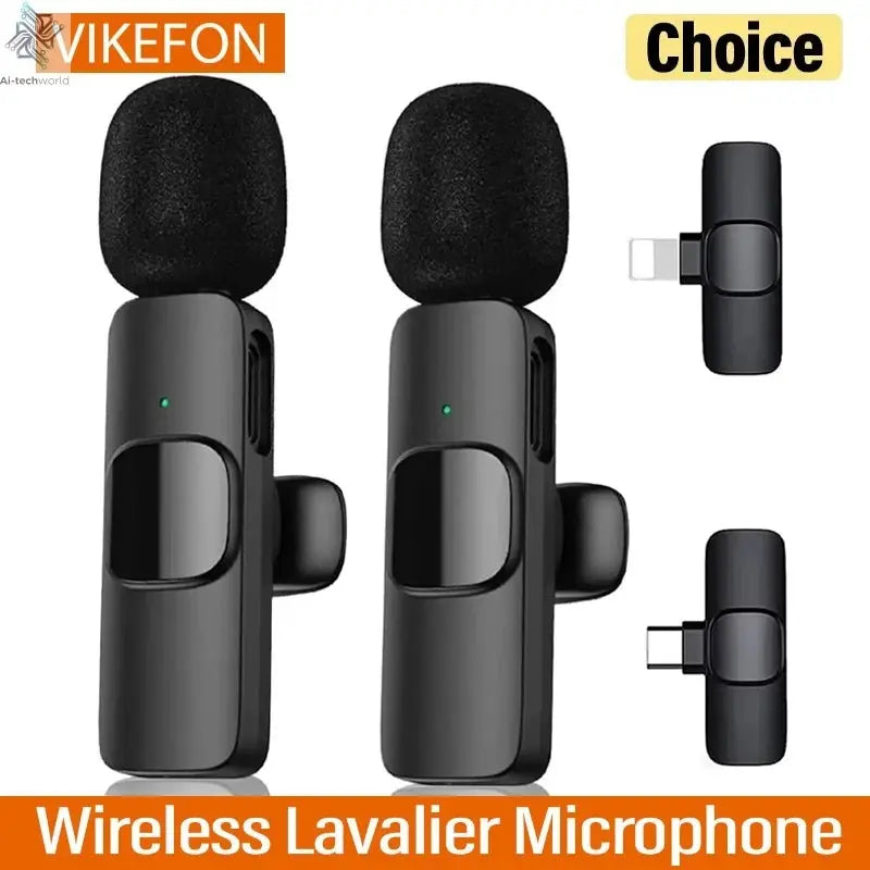 Wireless lavalier microphone and plug-in receiver for smartphones. Ai-TechWorld