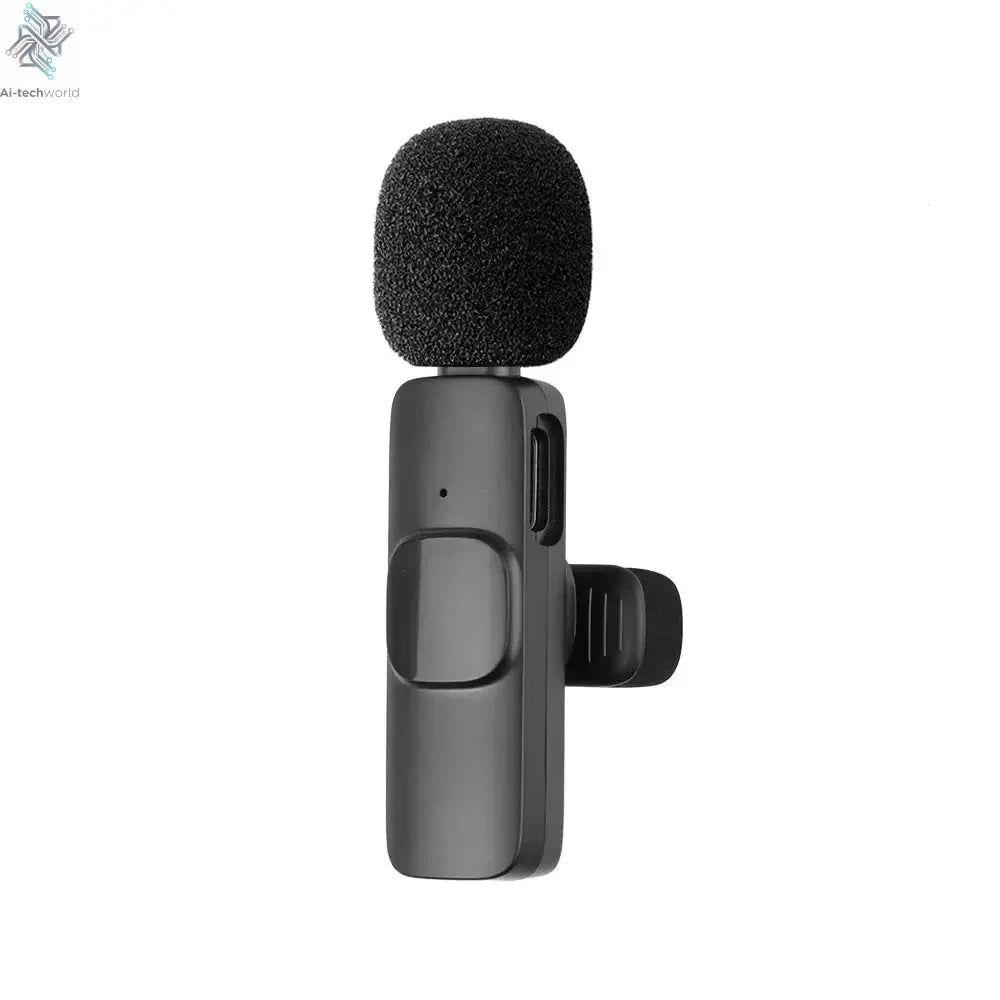 Microphone Wireless Lavalier Durable clip on the back of the wireless lavalier microphone. Ai-TechWorld