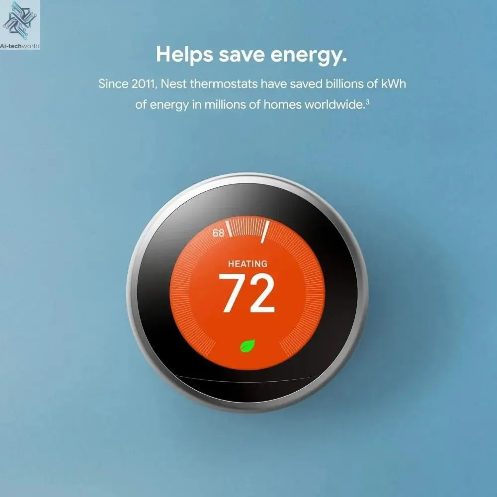 Learning Thermostat (3rd Gen) – Smart Programmable Thermostat with Auto - Schedule & Alexa Compatibility - Ai - TechWorld