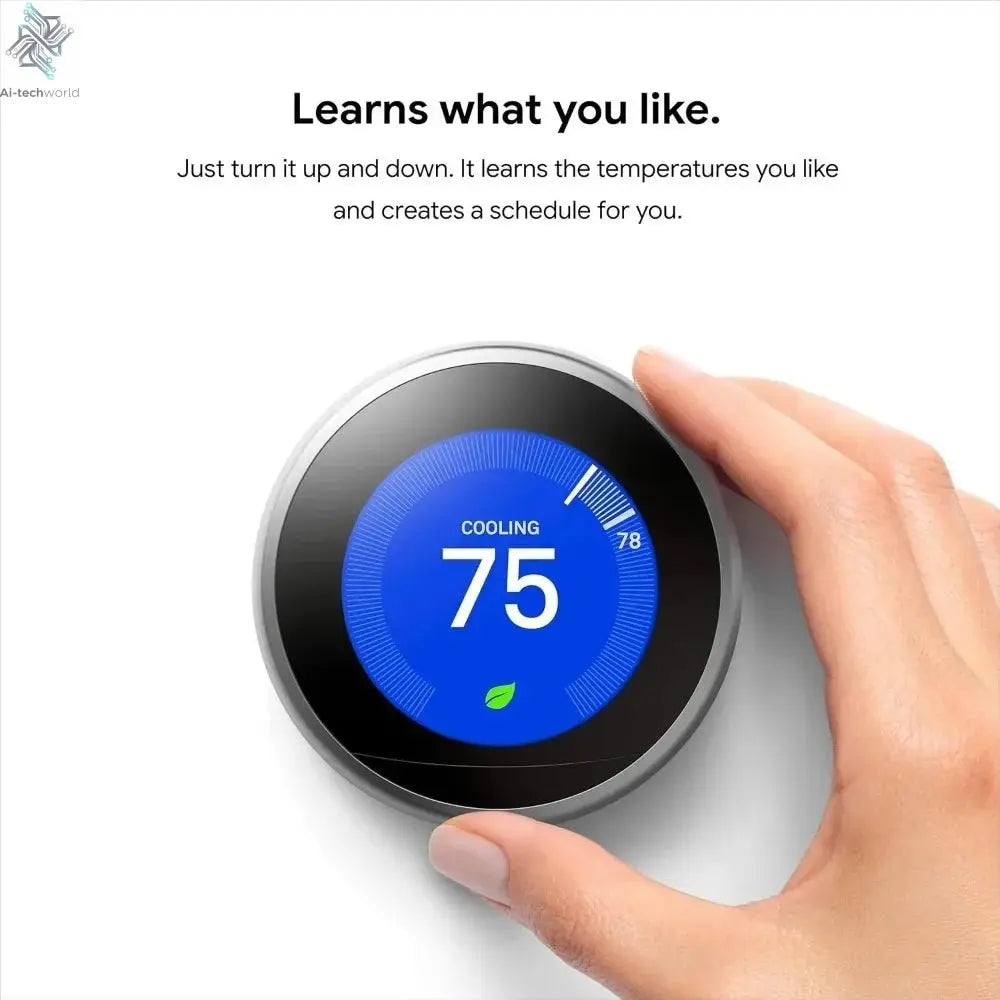 Learning Thermostat (3rd Gen) – Smart Programmable Thermostat with Auto - Schedule & Alexa Compatibility - Ai - TechWorld