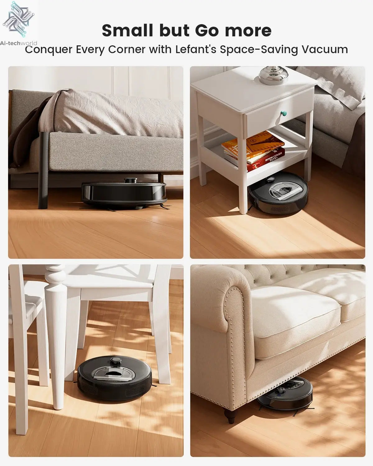 Lefant M330 Pro Robot Vacuum and Mop combo, 5000Pa,dTOF LiDAR Navigation, Alexa/Google/WiFi,Ideal for Pet Hair Ai-TechWorld 