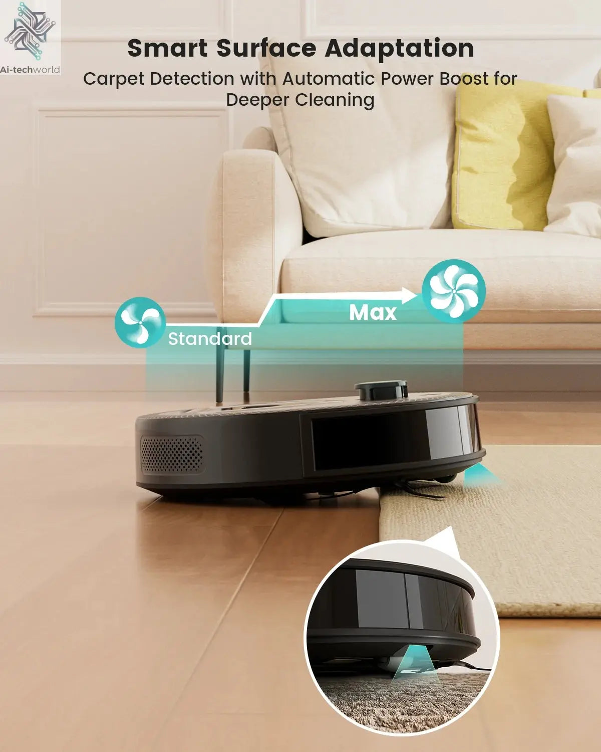 Lefant M330 Pro Robot Vacuum and Mop combo, 5000Pa,dTOF LiDAR Navigation, Alexa/Google/WiFi,Ideal for Pet Hair Ai-TechWorld 