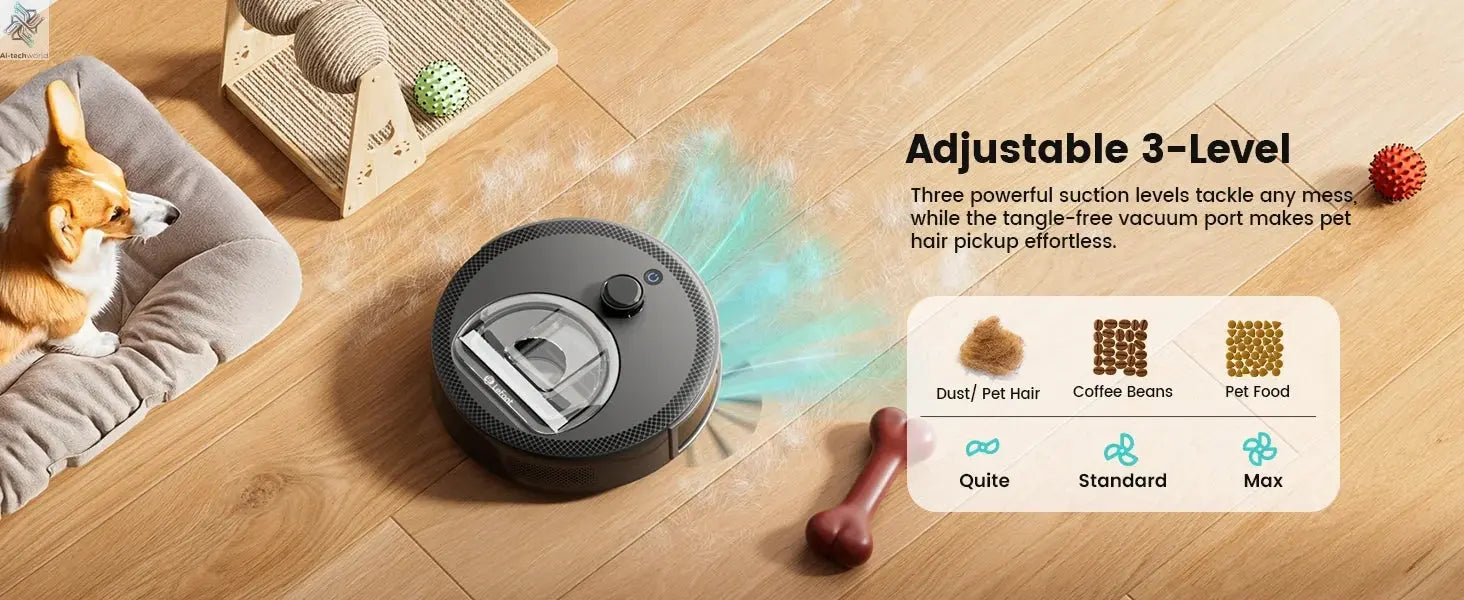 Lefant M330 Pro Robot Vacuum and Mop combo, 5000Pa,dTOF LiDAR Navigation, Alexa/Google/WiFi,Ideal for Pet Hair Ai-TechWorld 