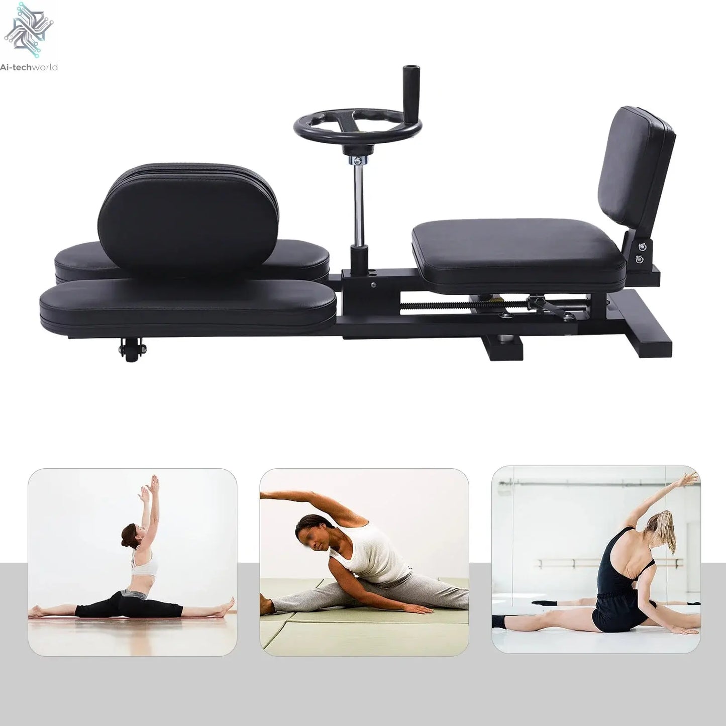 Leg Stretcher, 3 Bar Leg Spreader, Heavy Duty Leg Split Machine for Leg Stretching, Leg Press Machine Flexibility - Ai-TechWorld