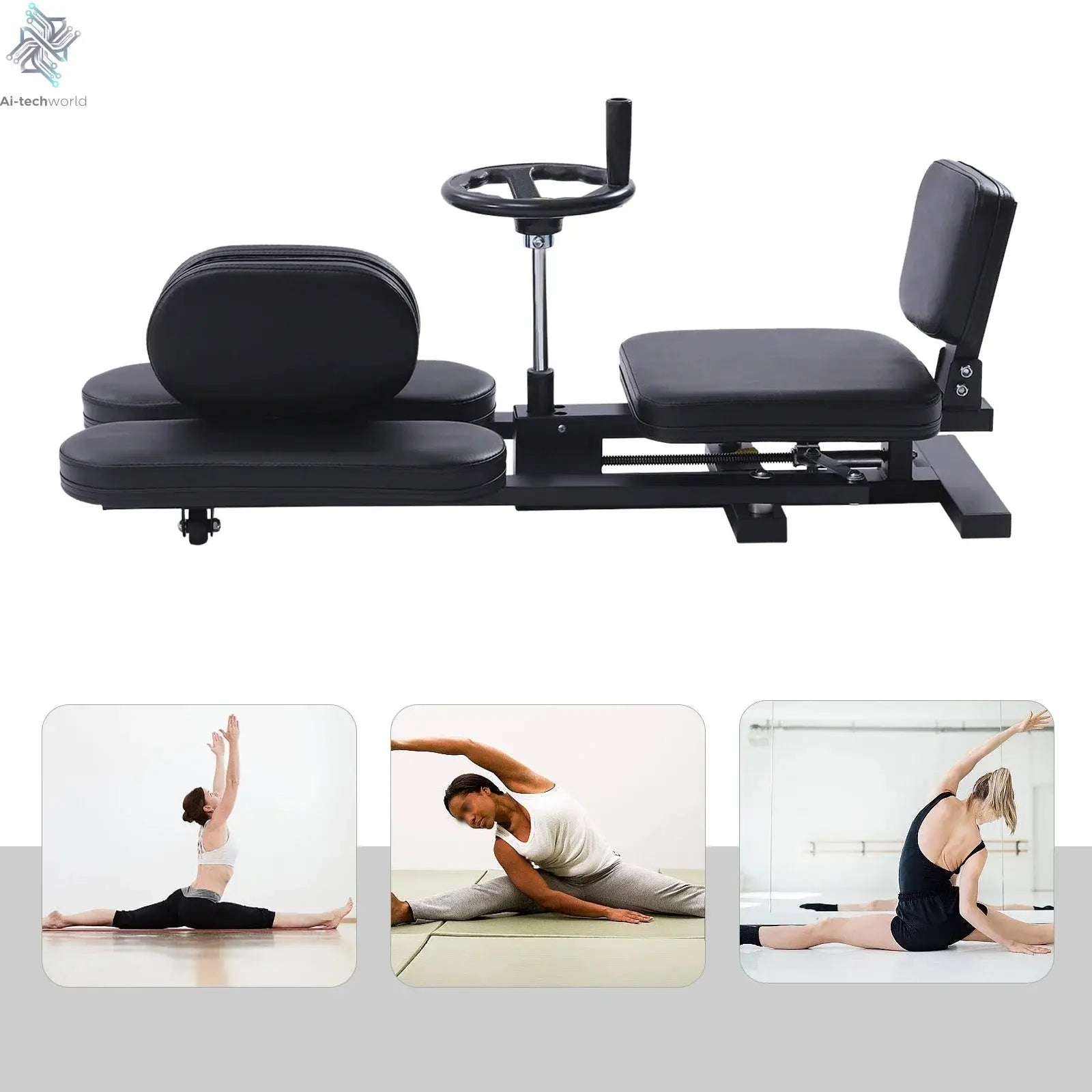Leg Stretcher, 3 Bar Leg Spreader, Heavy Duty Leg Split Machine for Leg Stretching, Leg Press Machine Flexibility - Ai-TechWorld