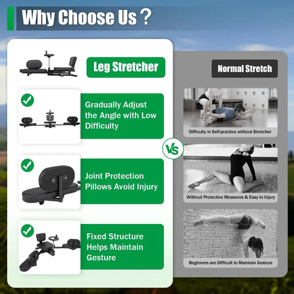 Leg Stretcher, 3 Bar Leg Spreader, Heavy Duty Leg Split Machine for Leg Stretching, Leg Press Machine Flexibility - Ai-TechWorld
