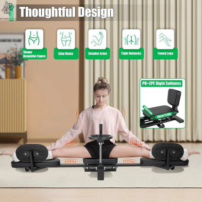 Leg Stretcher, 3 Bar Leg Spreader, Heavy Duty Leg Split Machine for Leg Stretching, Leg Press Machine Flexibility - Ai-TechWorld