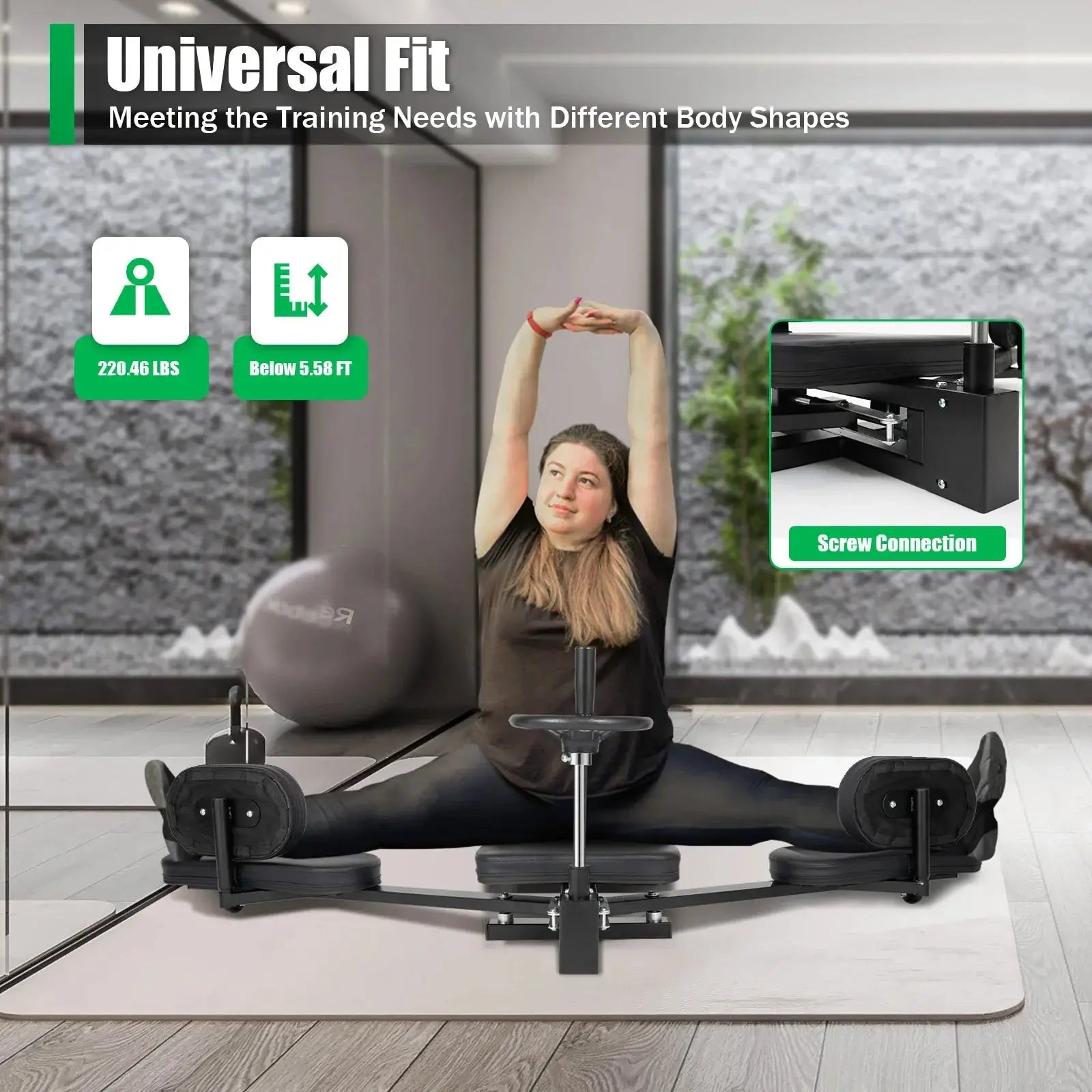 Leg Stretcher, 3 Bar Leg Spreader, Heavy Duty Leg Split Machine for Leg Stretching, Leg Press Machine Flexibility - Ai-TechWorld