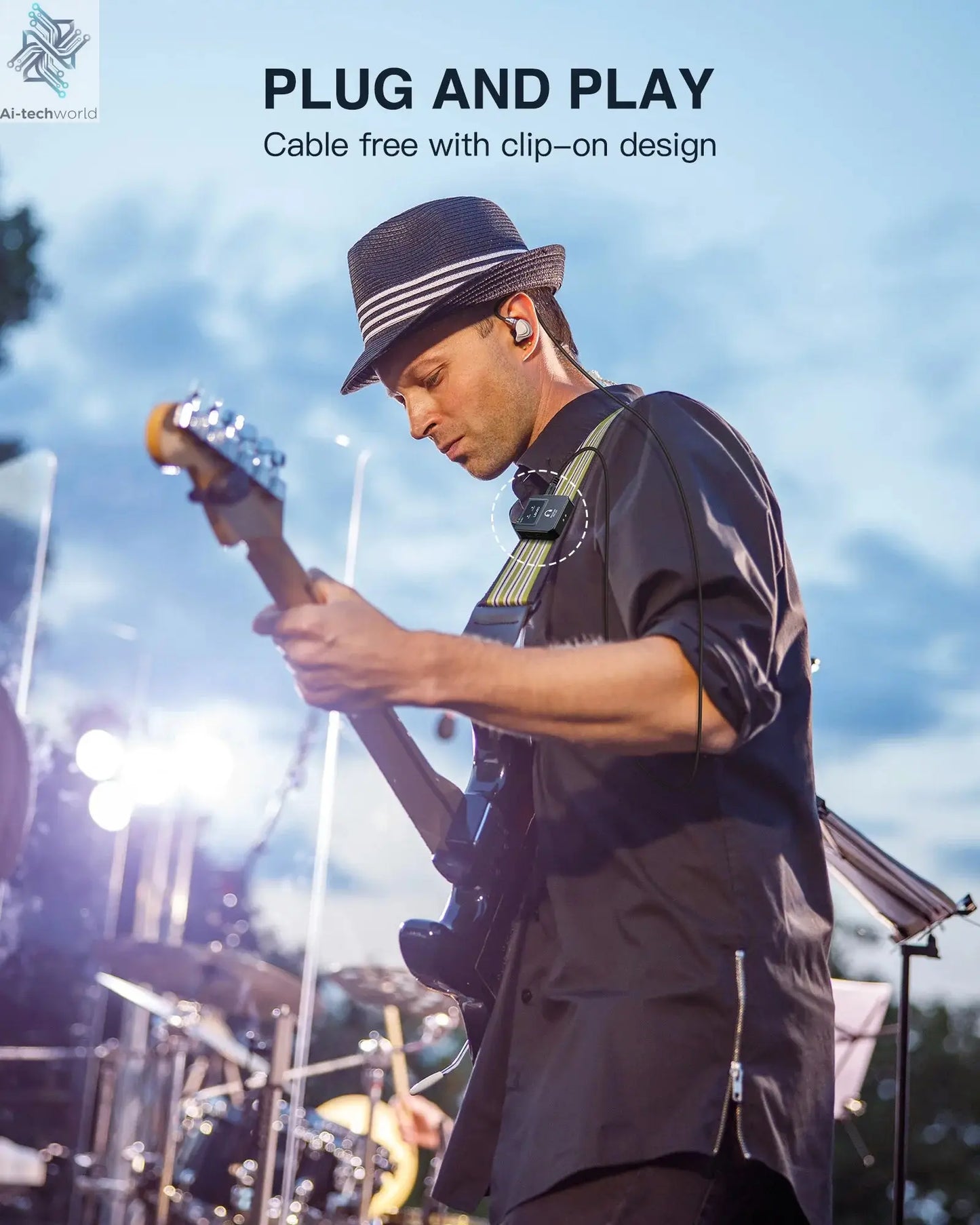 Lekato Ms-20 Wireless Iem, 30H Charging Case & 150Ft Range - 1 Tx To 2 Rx Set for Crystal Clear Live Monitoring Ai-TechWorld 