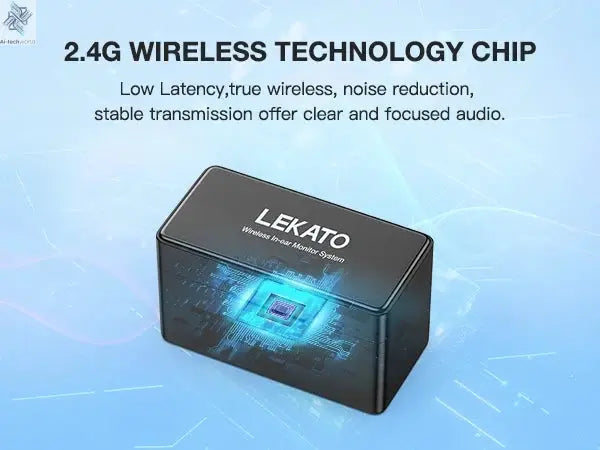Lekato Ms-20 Wireless Iem, 30H Charging Case & 150Ft Range - 1 Tx To 2 Rx Set for Crystal Clear Live Monitoring Ai-TechWorld 