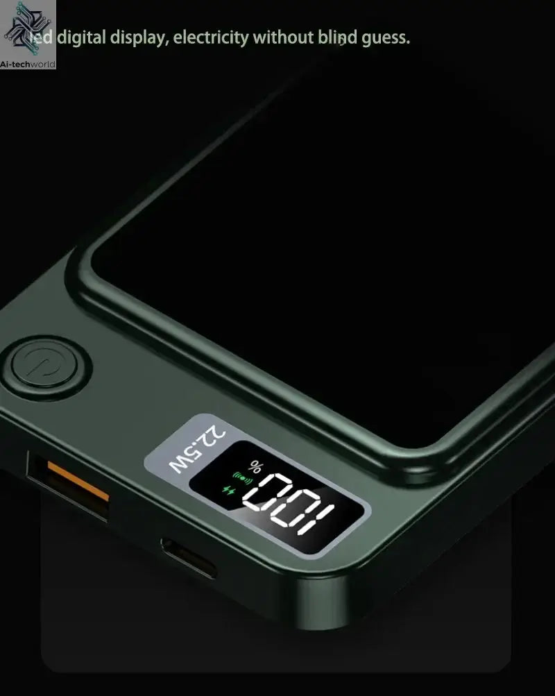 Lenovo 500000mAh Magnetic Power Bank Wireless Fast Charger For Magsafe Portable Auxiliary Battery Pack For iphone Samsung Xiaomi Ai-TechWorld 