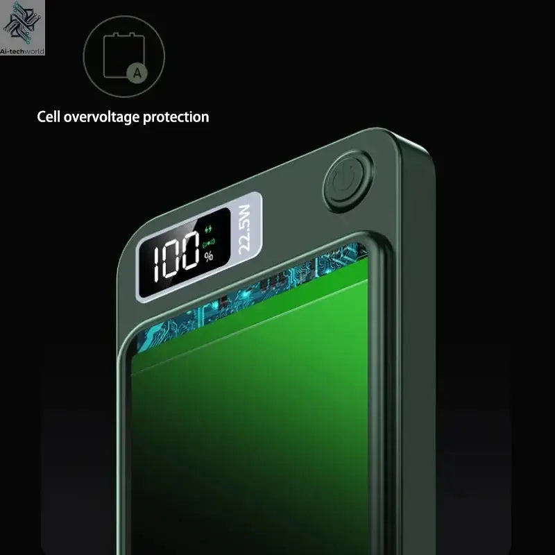 Lenovo 500000mAh Magnetic Power Bank Wireless Fast Charger For Magsafe Portable Auxiliary Battery Pack For iphone Samsung Xiaomi Ai-TechWorld 