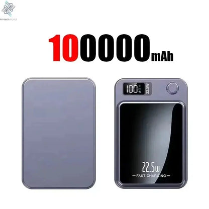 Lenovo 500000mAh Magnetic Power Bank Wireless Fast Charger For Magsafe Portable Auxiliary Battery Pack For iphone Samsung Xiaomi Ai-TechWorld 