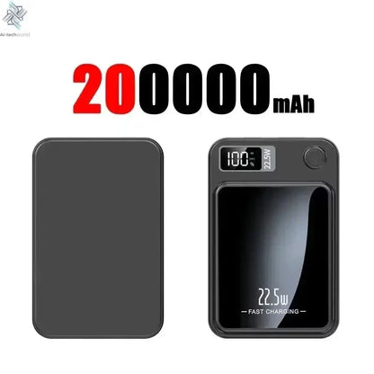 Lenovo 500000mAh Magnetic Power Bank Wireless Fast Charger For Magsafe Portable Auxiliary Battery Pack For iphone Samsung Xiaomi Ai-TechWorld 