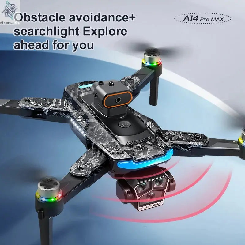 Lenovo A14 Pro Max Gps Drone Brushless Screen Control Obstacle Avoidance Optical Flow Intelligent Remote Control Aircraft 10000m Ai-TechWorld 