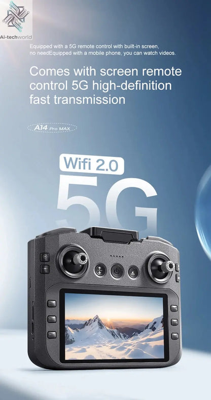 Lenovo A14 Pro Max Gps Drone Brushless Screen Control Obstacle Avoidance Optical Flow Intelligent Remote Control Aircraft 10000m Ai-TechWorld 