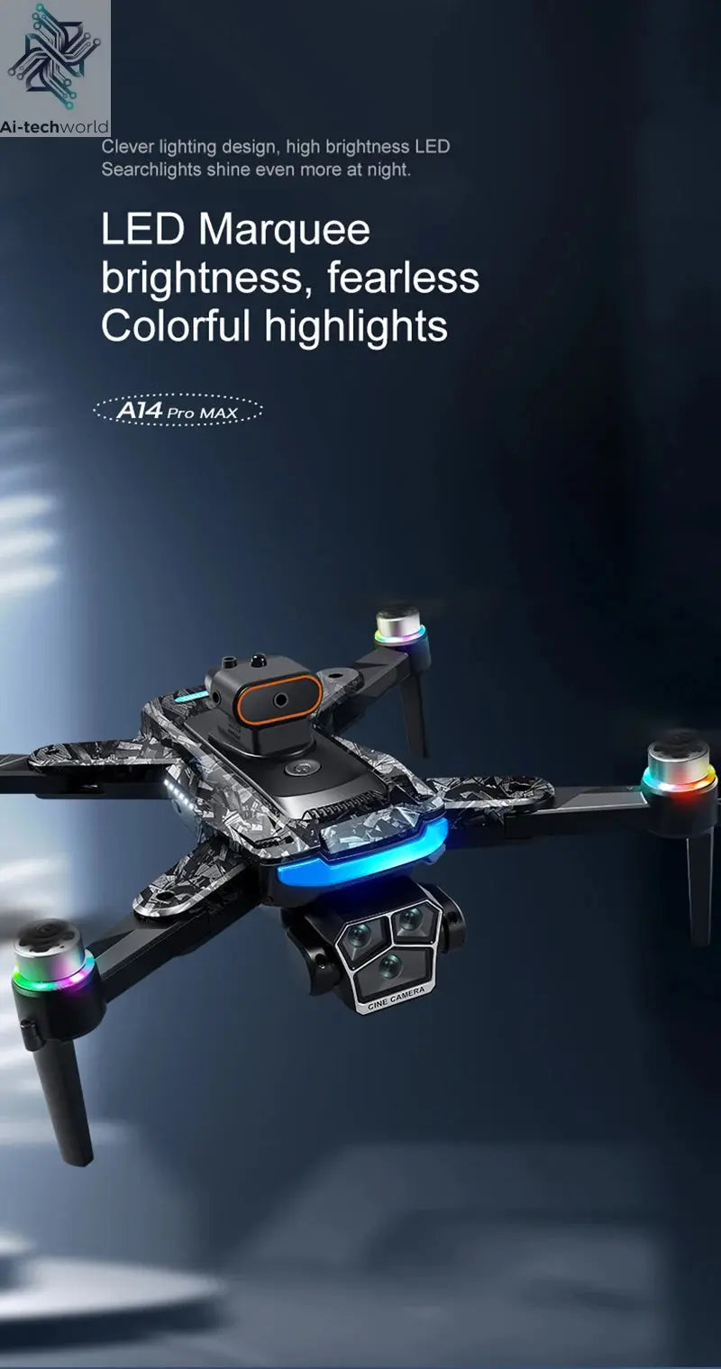 Lenovo A14 Pro Max Gps Drone Brushless Screen Control Obstacle Avoidance Optical Flow Intelligent Remote Control Aircraft 10000m Ai-TechWorld 