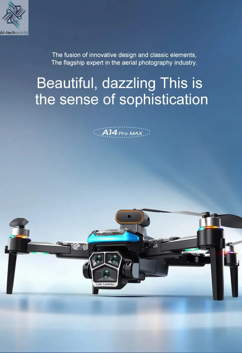 Lenovo A14 Pro Max Gps Drone Brushless Screen Control Obstacle Avoidance Optical Flow Intelligent Remote Control Aircraft 10000m Ai-TechWorld 