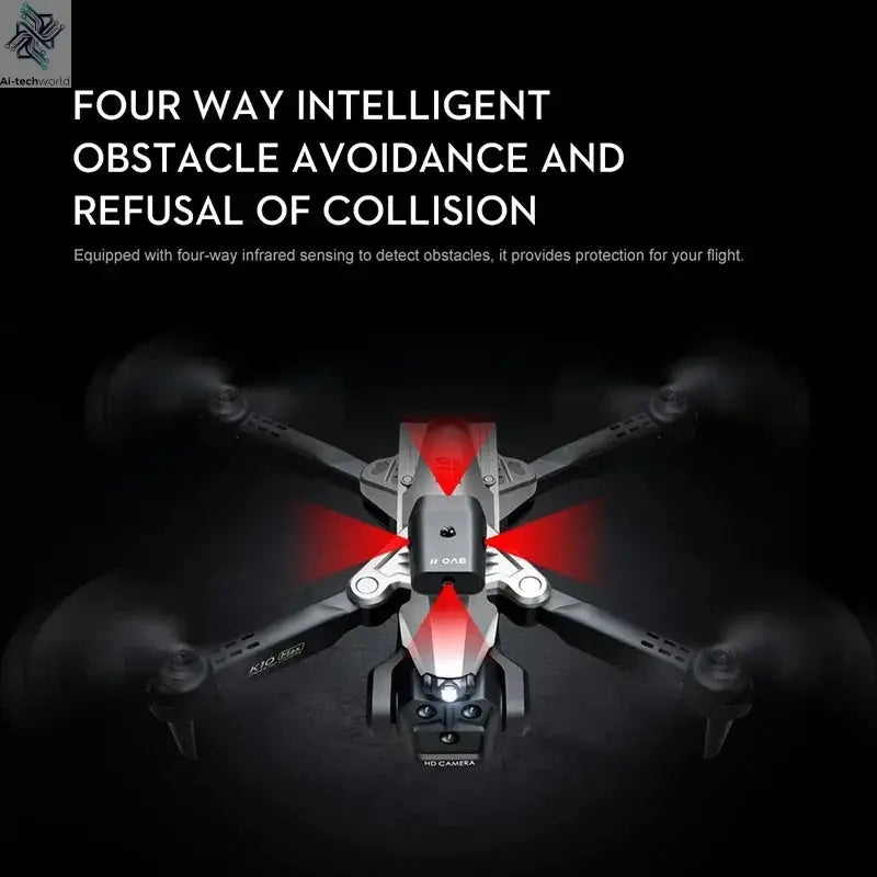 Lenovo K10Max Drone 8K Professinal Three Camera Optical Flow Localization Four-way Obstacle Avoidance RC for Adults Child Toys Ai-TechWorld 