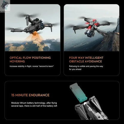 Lenovo K10Max Drone 8K Professinal Three Camera Optical Flow Localization Four-way Obstacle Avoidance RC for Adults Child Toys Ai-TechWorld 