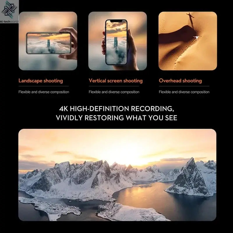 Lenovo K10Max Drone 8K Professinal Three Camera Optical Flow Localization Four-way Obstacle Avoidance RC for Adults Child Toys Ai-TechWorld 