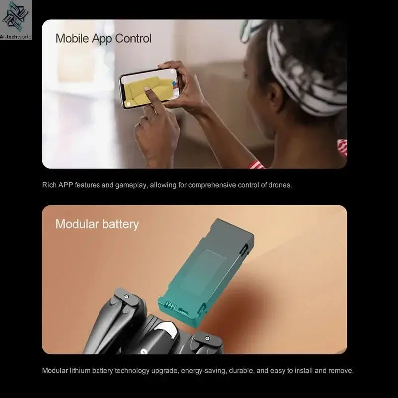 Lenovo K10Max Drone 8K Professinal Three Camera Optical Flow Localization Four-way Obstacle Avoidance RC for Adults Child Toys Ai-TechWorld 