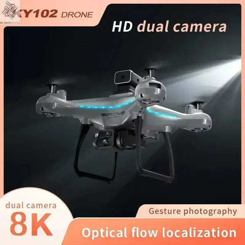 Lenovo Ky102 Drone 8k Hd Aerial Photography Dual Camera Brushless Quadcopter Obstacle Avoidance Optical Flow Aerial Rc Drone Ai-TechWorld 