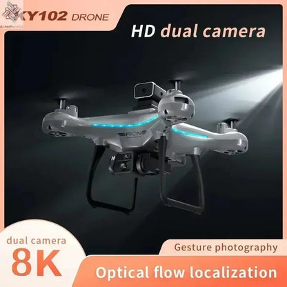 Lenovo Ky102 Drone 8k Hd Aerial Photography Dual Camera Brushless Quadcopter Obstacle Avoidance Optical Flow Aerial Rc Drone Ai-TechWorld 