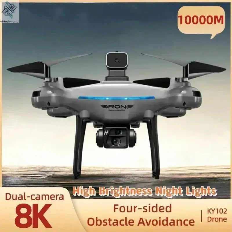 Lenovo Ky102 Drone 8k Hd Aerial Photography Dual Camera Brushless Quadcopter Obstacle Avoidance Optical Flow Aerial Rc Drone Ai-TechWorld 