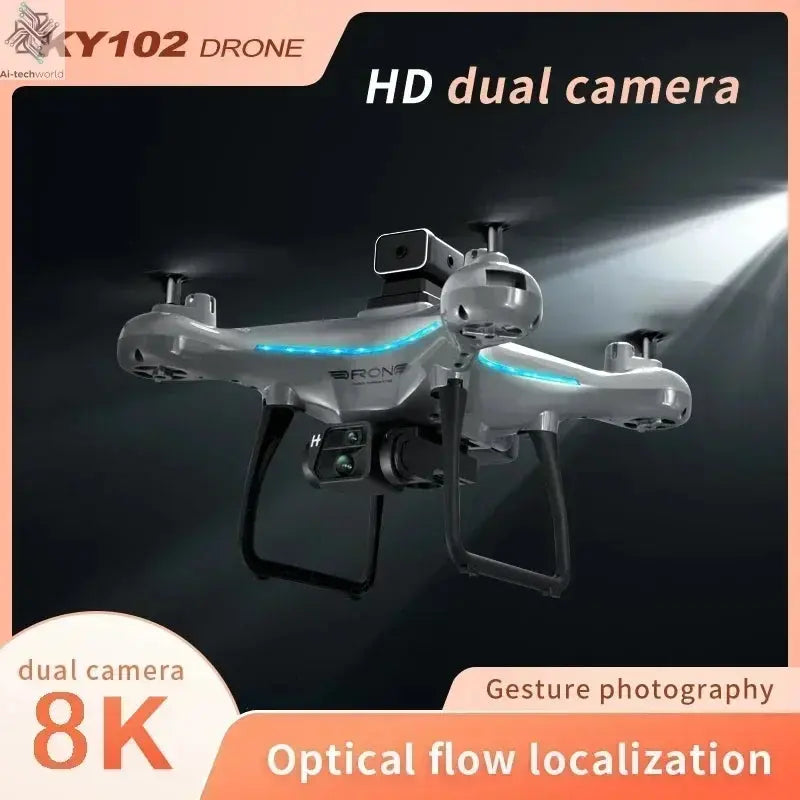 Lenovo Ky102 Drone 8k Hd Aerial Photography Dual Camera Brushless Quadcopter Obstacle Avoidance Optical Flow Aerial Rc Drone Ai-TechWorld 
