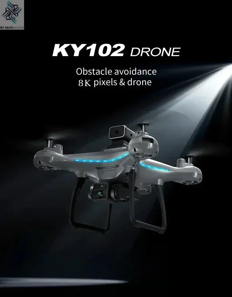 Lenovo Ky102 Drone 8k Hd Aerial Photography Dual Camera Brushless Quadcopter Obstacle Avoidance Optical Flow Aerial Rc Drone Ai-TechWorld 